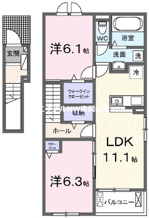 リップルガーデンＦの物件間取画像